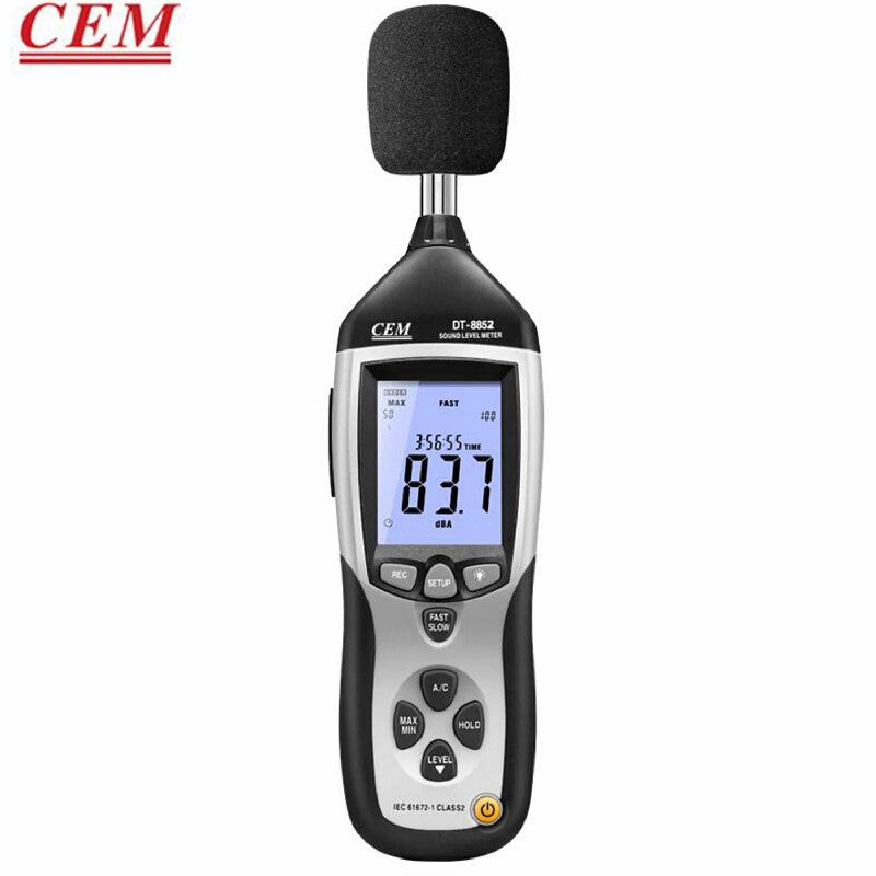 CEM DT-8852 Sound Level Meter Noise Meter Noise Environment Detection Instrument Decibel Meter Can Store USB Interface CEM DT-8852 Sound Level Meter Noise Meter Noise Environment Detection Instrument Decibel Meter Can Store USB Interface